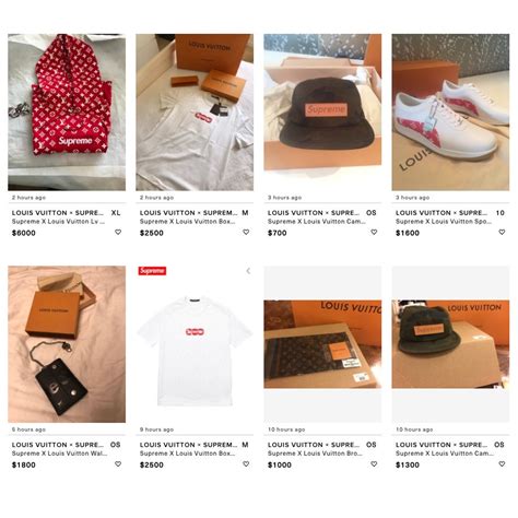 supreme louis vuitton price list uk